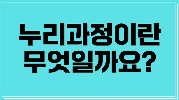 누리과정이란 무엇일까요?