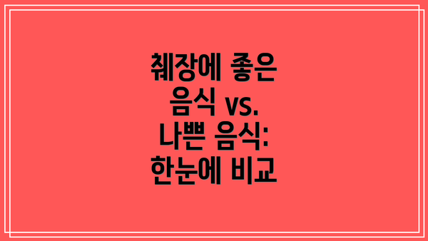췌장에 좋은 음식 vs. 나쁜 음식: 한눈에 비교