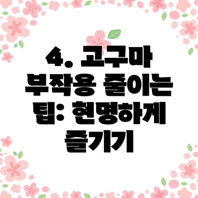4. 고구마 부작용 줄이는 팁: 현명하게 즐기기