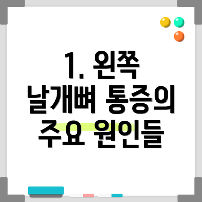 1. 왼쪽 날개뼈 통증의 주요 원인들
