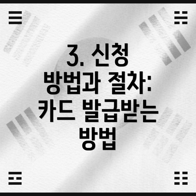 3. 신청 방법과 절차: 카드 발급받는 방법