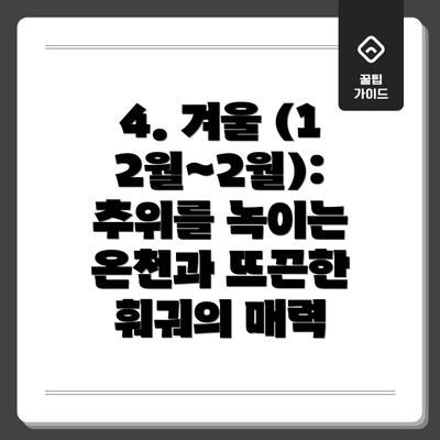 4. 겨울 (12월~2월): 추위를 녹이는 온천과 뜨끈한 훠궈의 매력