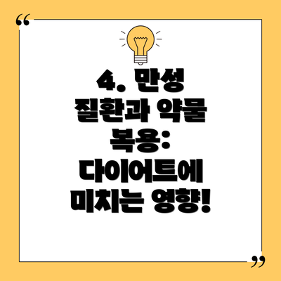 4. 만성 질환과 약물 복용: 다이어트에 미치는 영향!