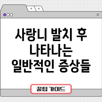 사랑니 발치 후 나타나는 일반적인 증상들