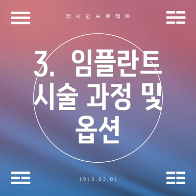 3.  임플란트 시술 과정 및 옵션