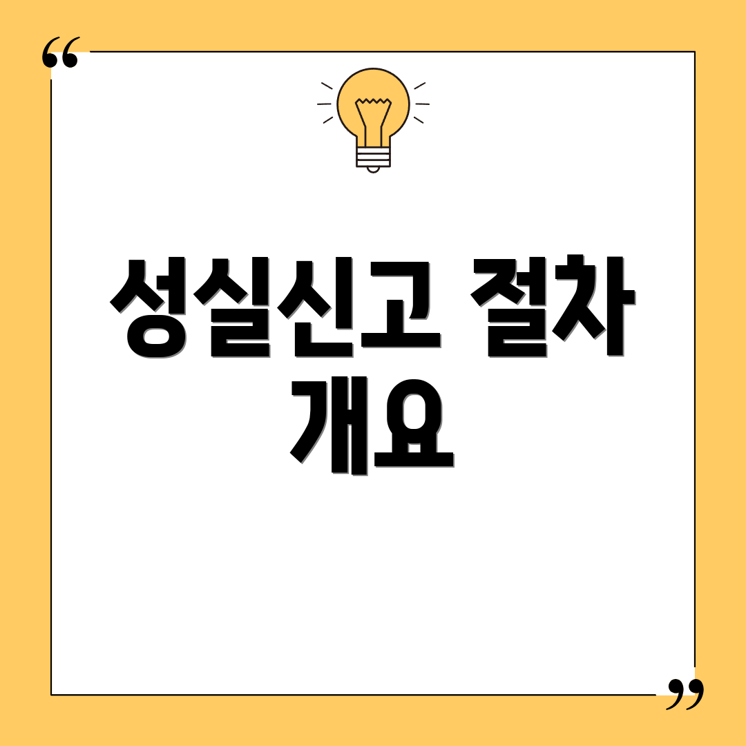 성실신고 절차 개요