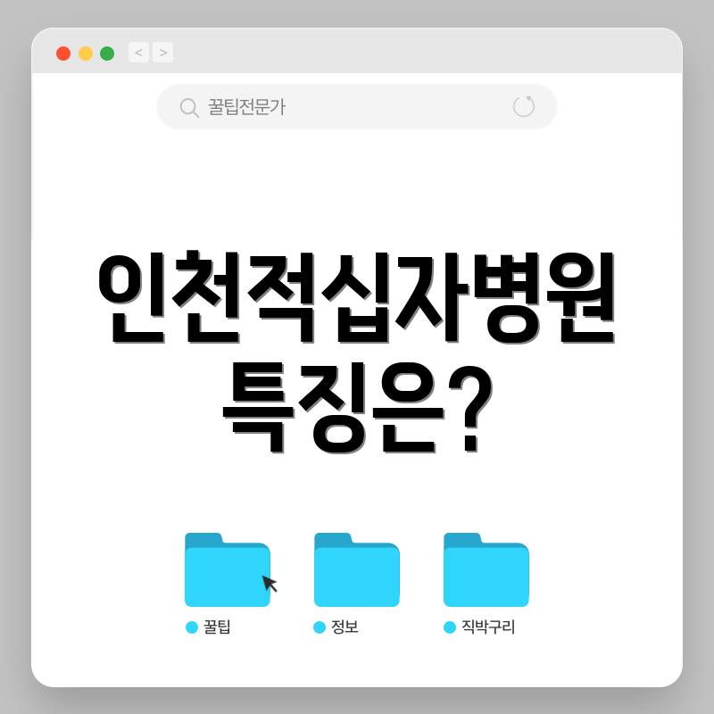 인천적십자병원 특징은?