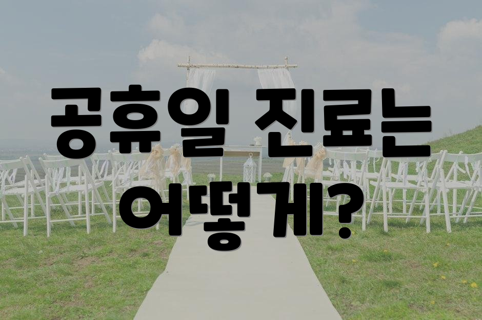 공휴일 진료는 어떻게?