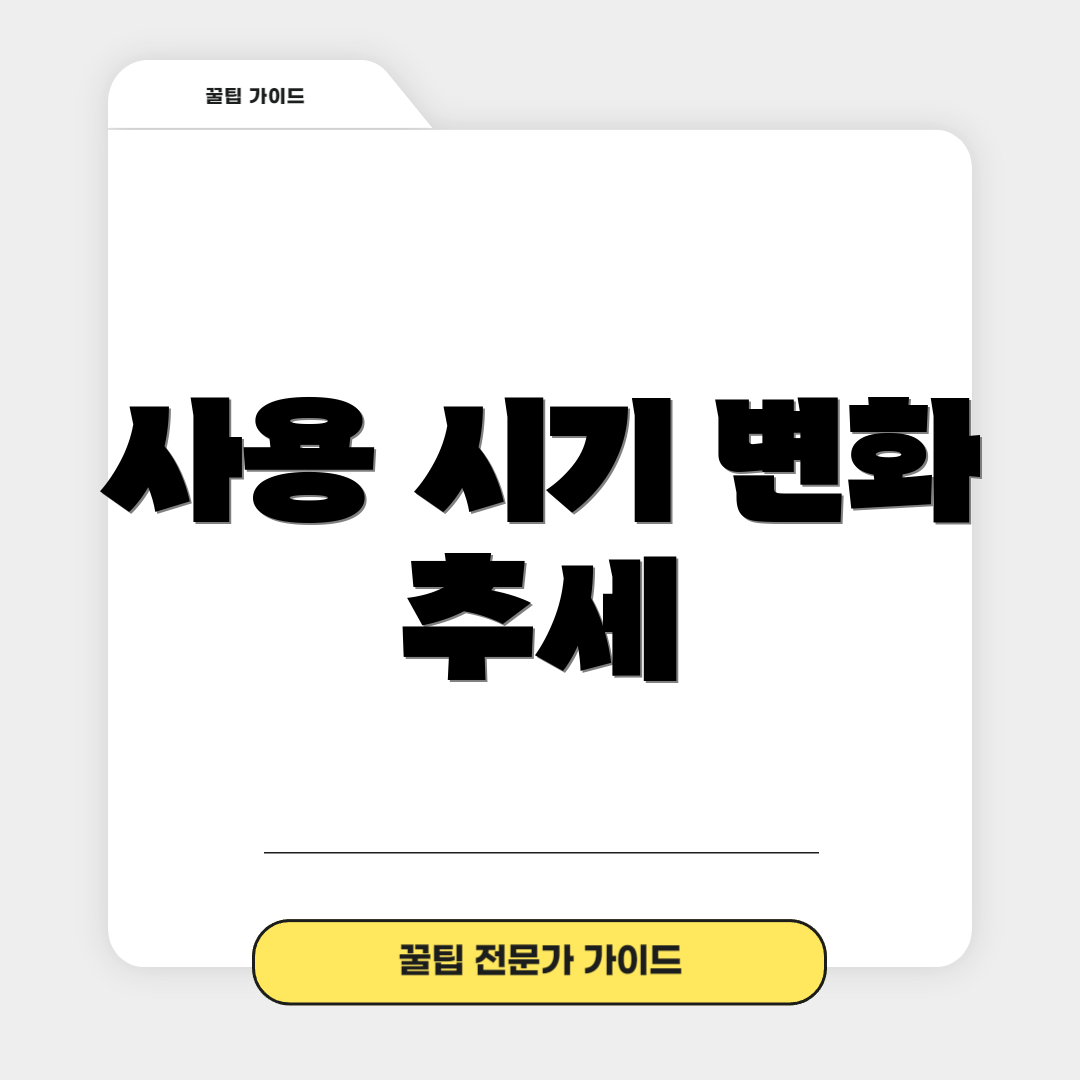 사용 시기 변화 추세