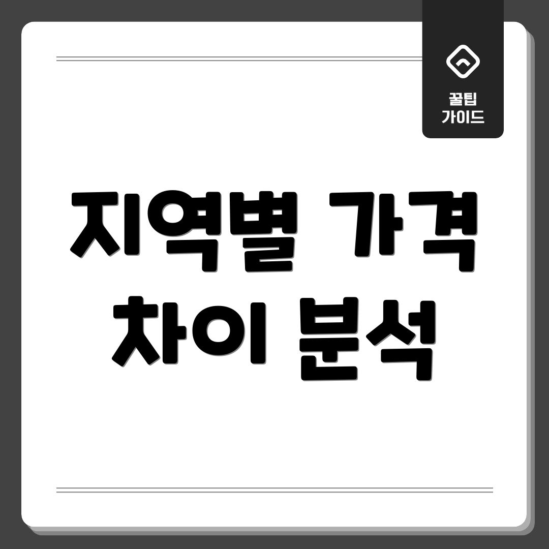 지역별 가격 차이 분석