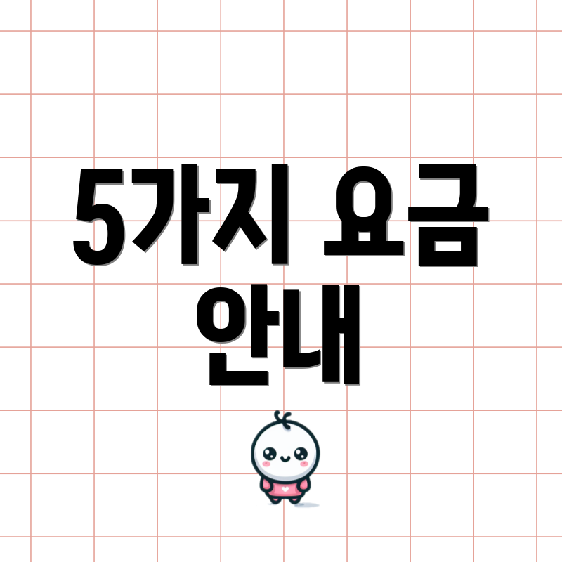 5가지 요금 안내