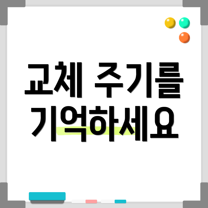 교체 주기를 기억하세요