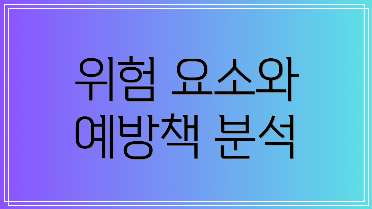 위험 요소와 예방책 분석