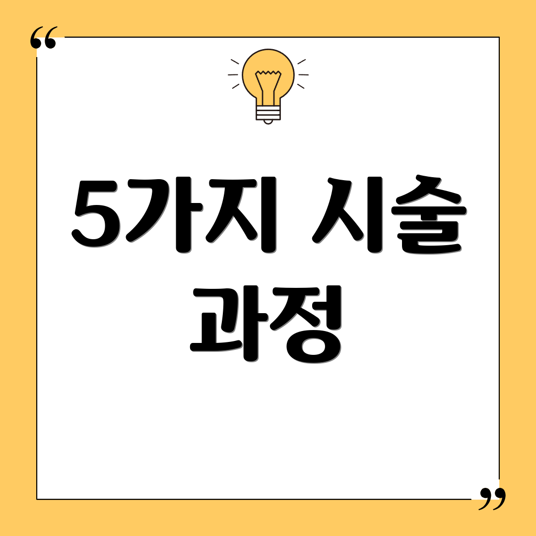 5가지 시술 과정