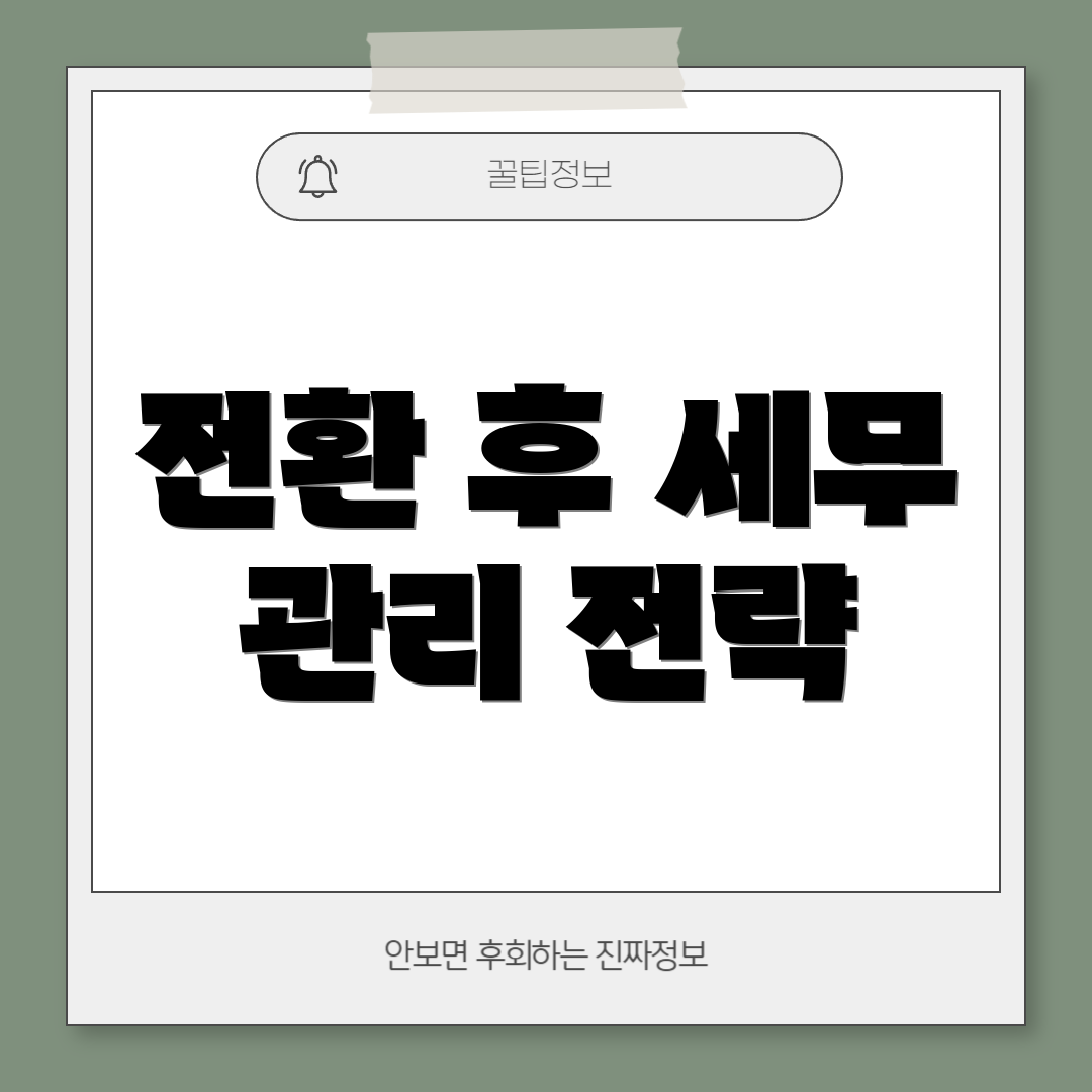 전환 후 세무 관리 전략