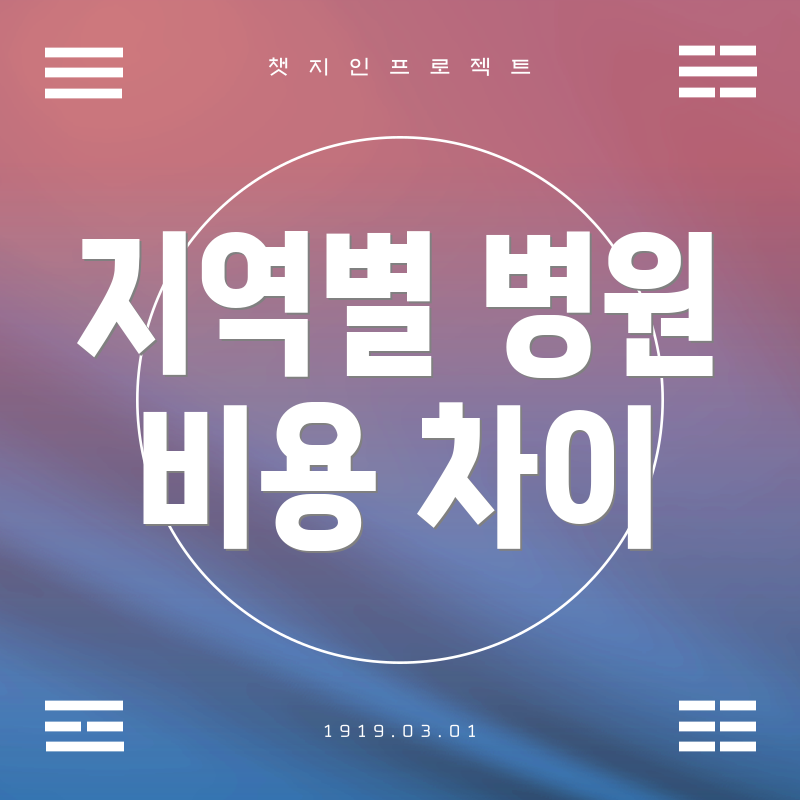 지역별 병원 비용 차이