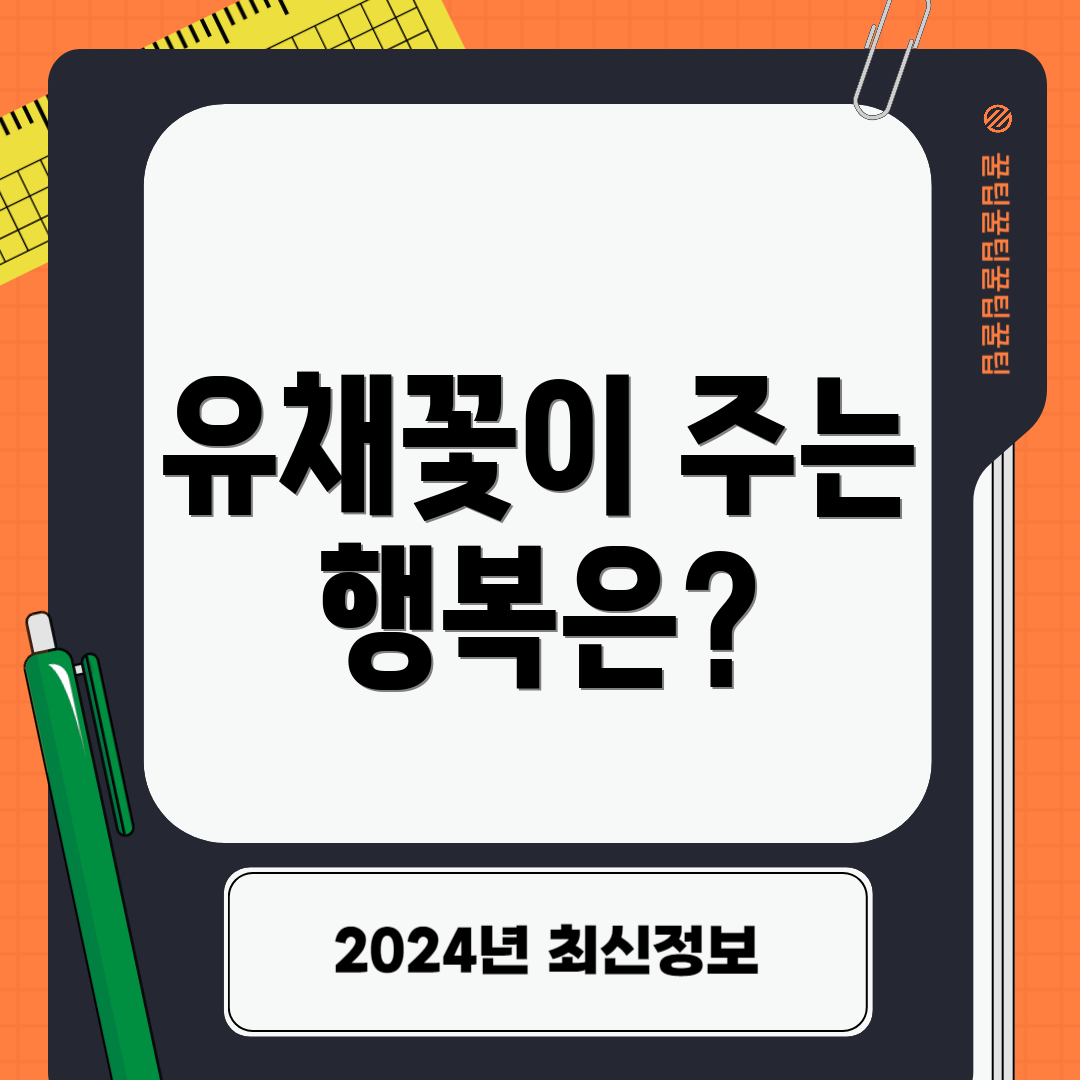 유채꽃이 주는 행복은?