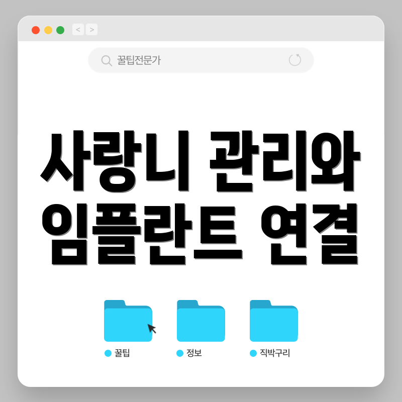 사랑니 관리와 임플란트 연결