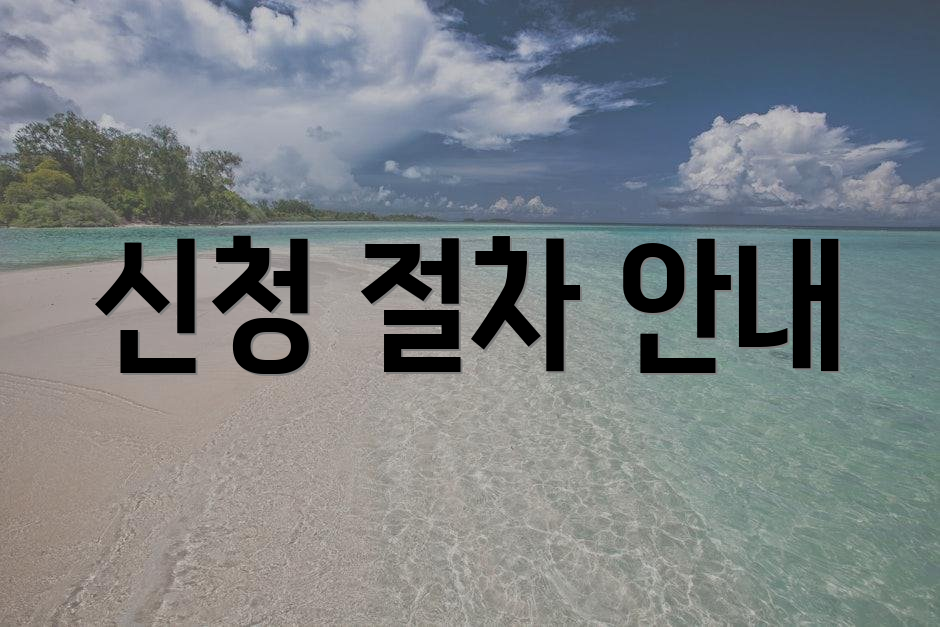 신청 절차 안내