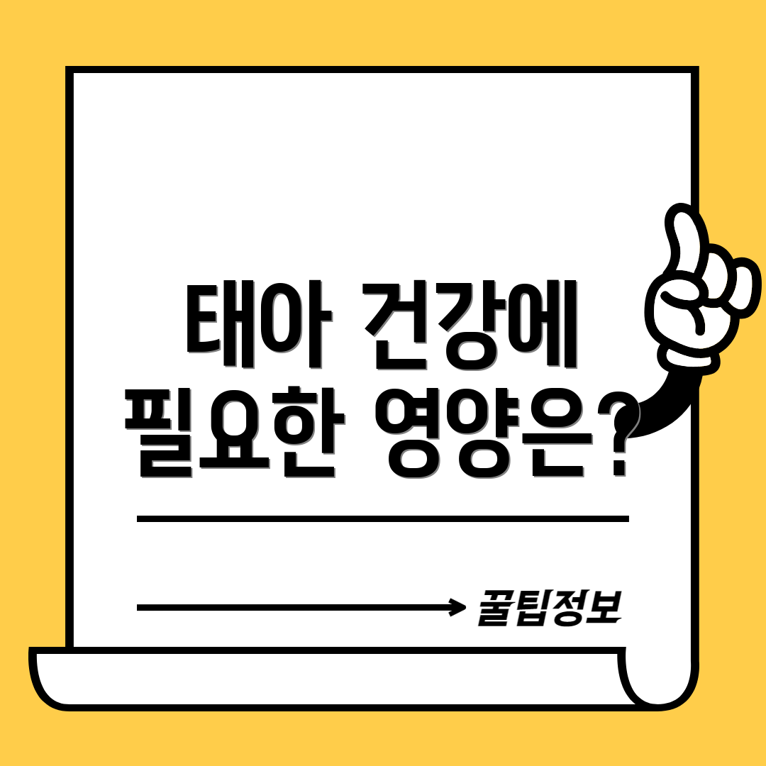 태아 건강에 필요한 영양은?