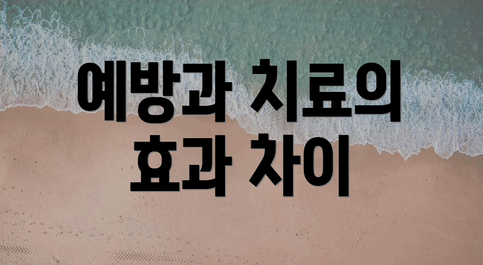 예방과 치료의 효과 차이