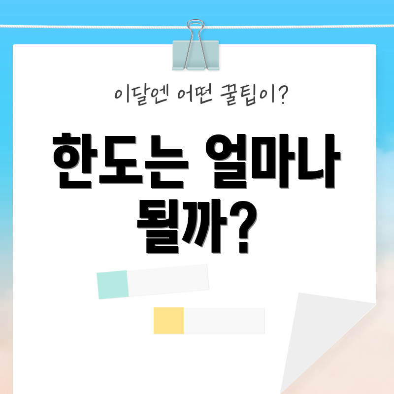 한도는 얼마나 될까?