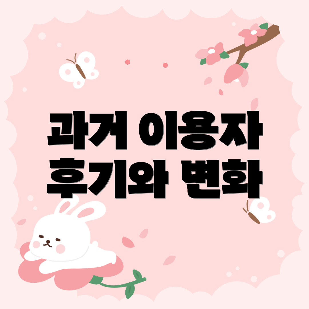 과거 이용자 후기와 변화