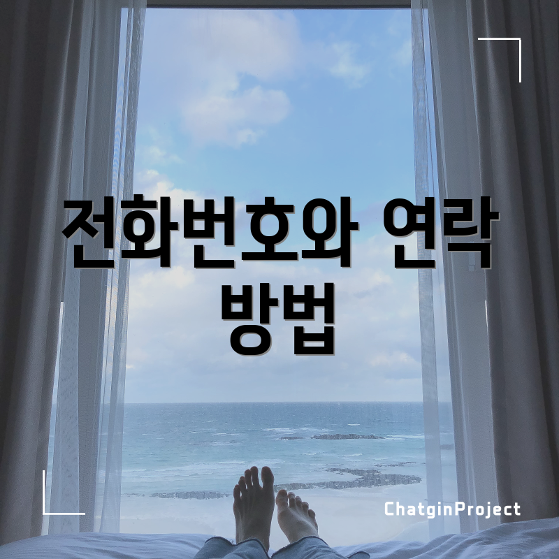 전화번호와 연락 방법