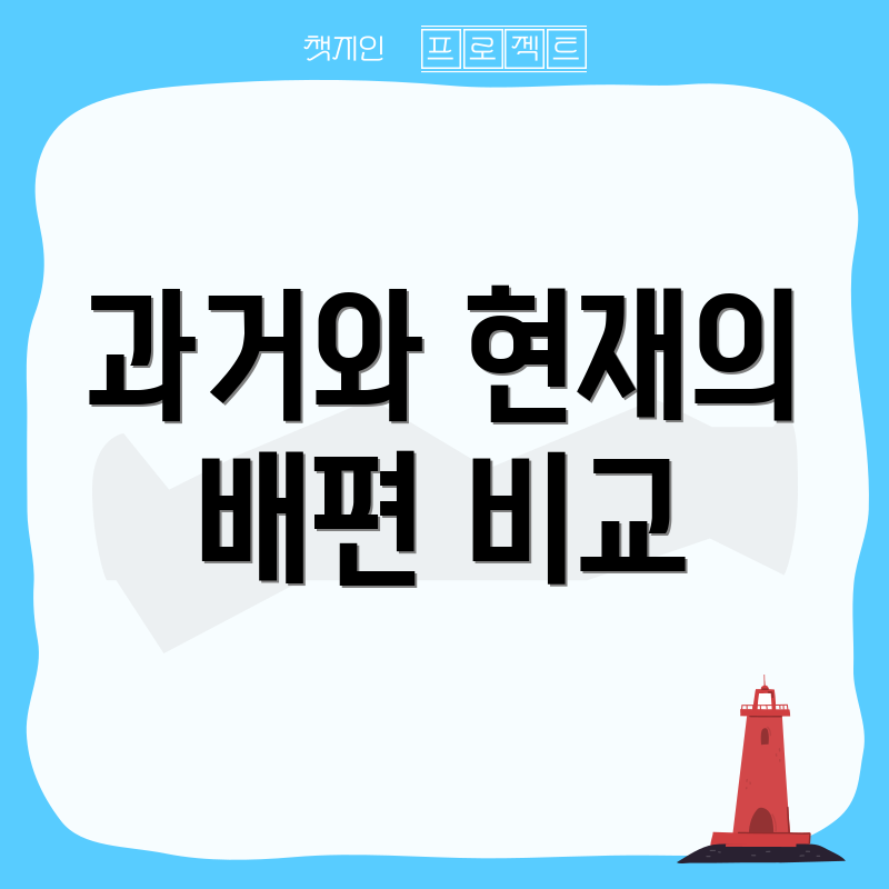 과거와 현재의 배편 비교