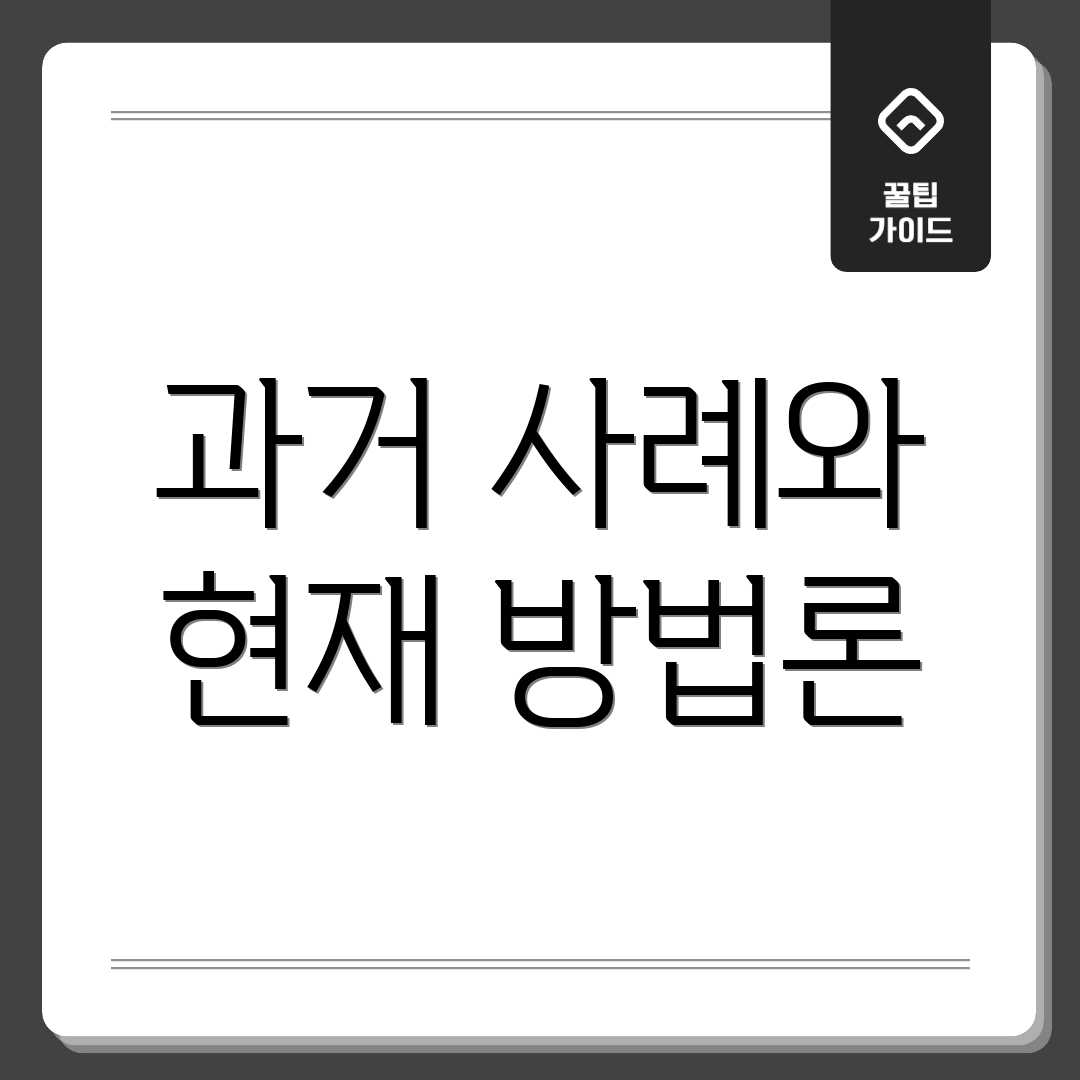 과거 사례와 현재 방법론