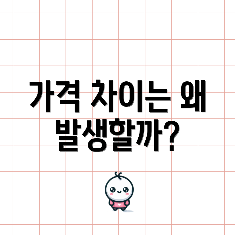 가격 차이는 왜 발생할까?