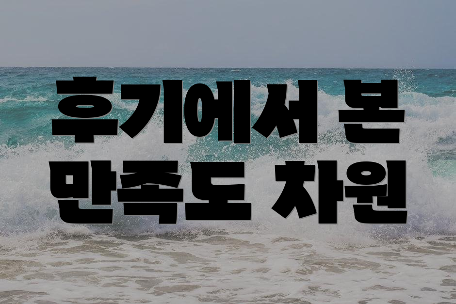 후기에서 본 만족도 차원