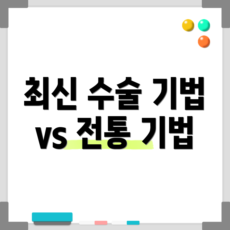 최신 수술 기법 vs 전통 기법