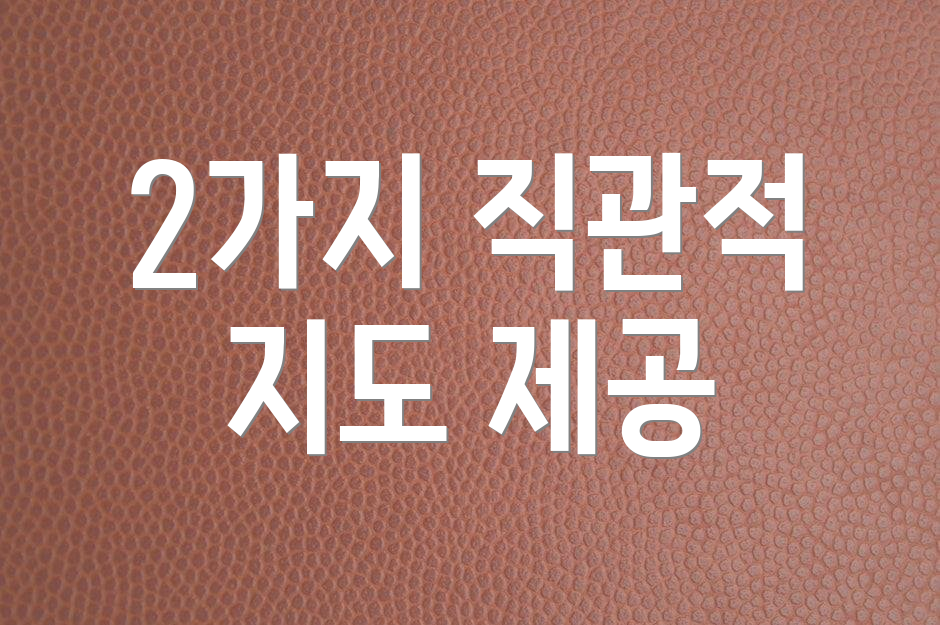 2가지 직관적 지도 제공