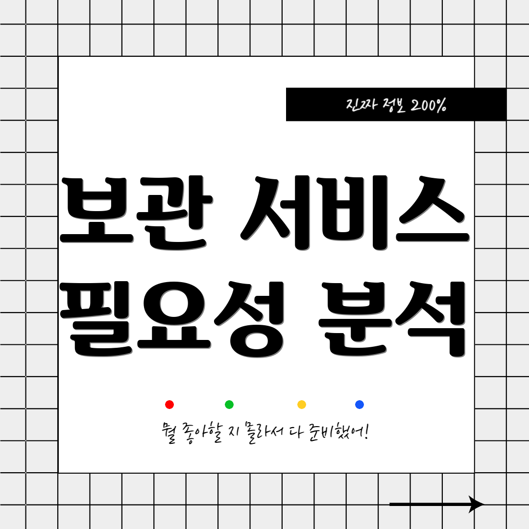 보관 서비스 필요성 분석