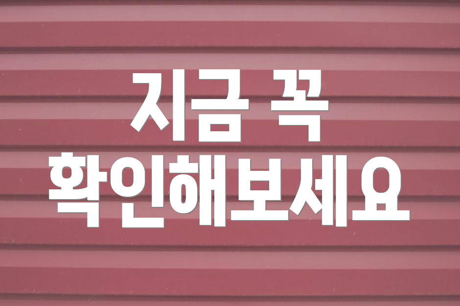 지금 꼭 확인해보세요