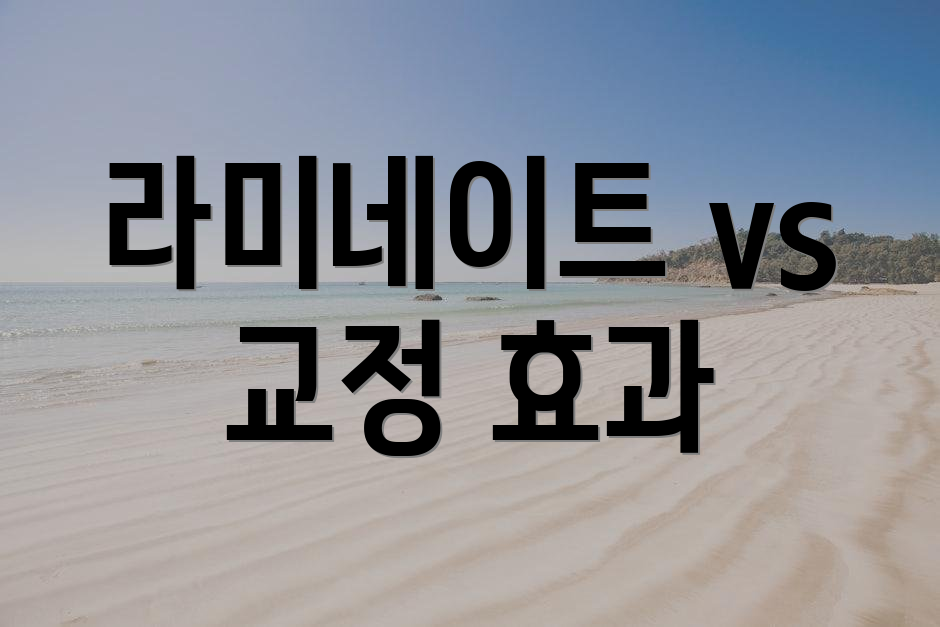 라미네이트 vs 교정 효과