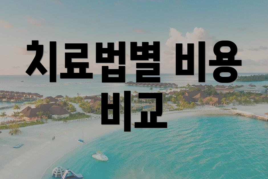 치료법별 비용 비교