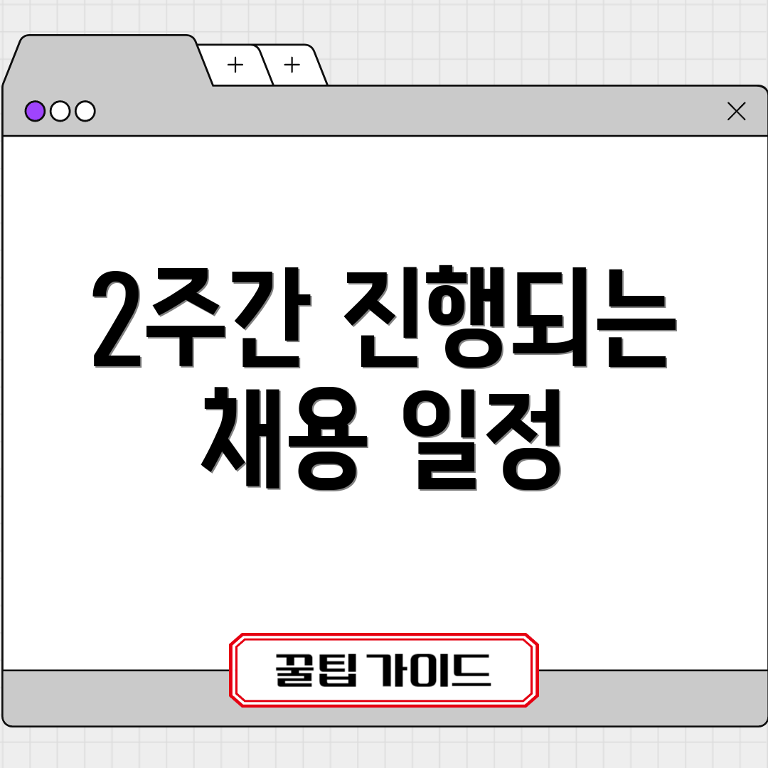 2주간 진행되는 채용 일정