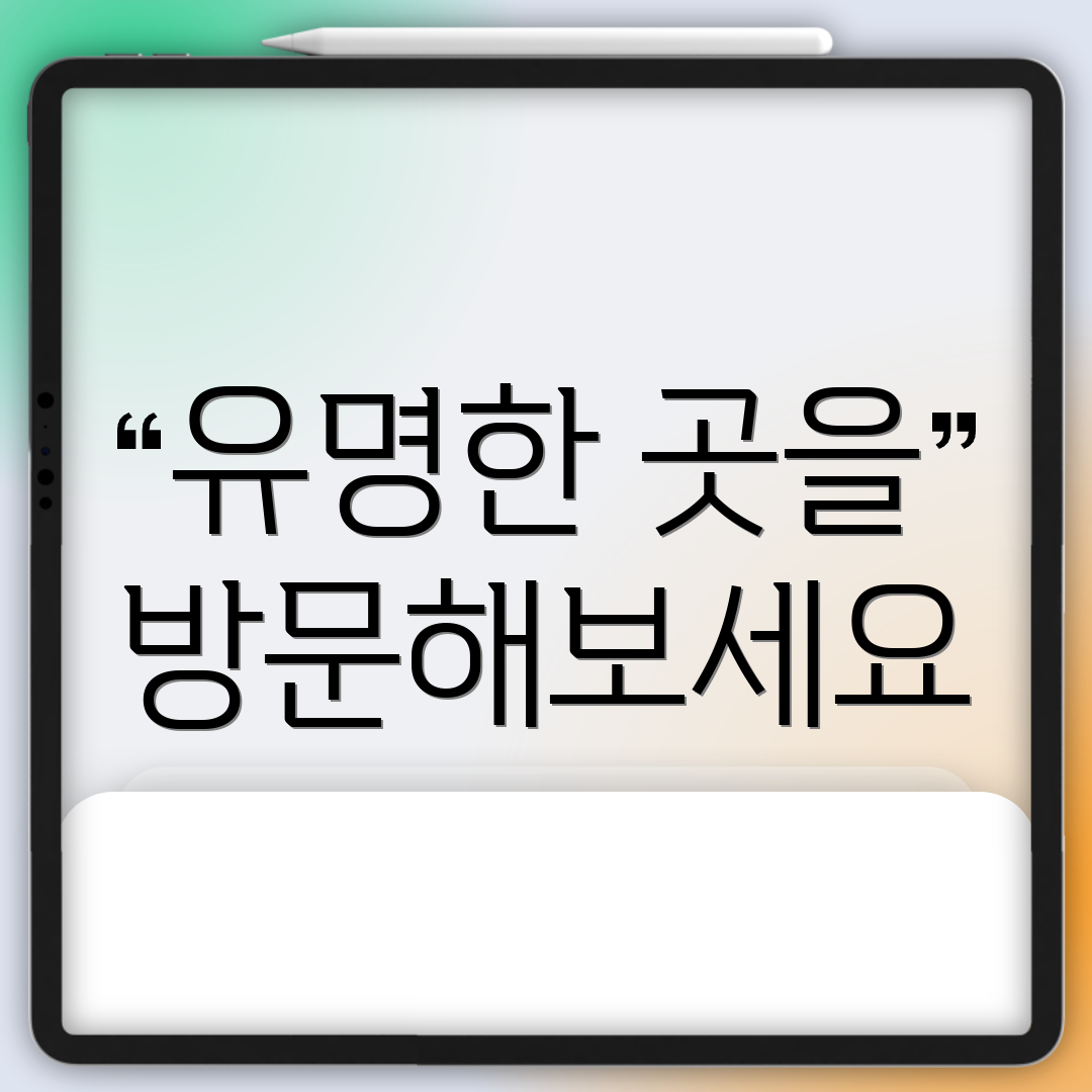 유명한 곳을 방문해보세요