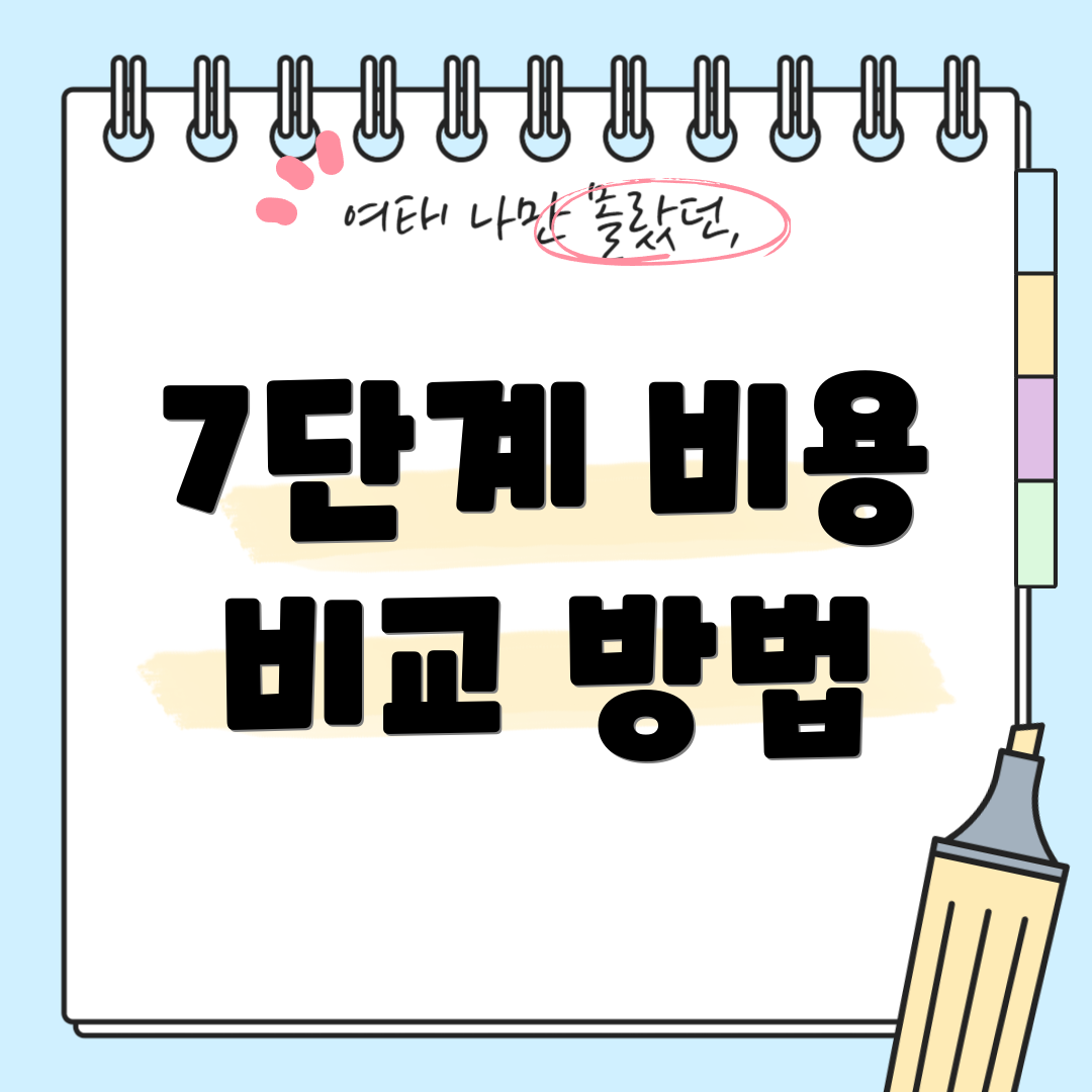 7단계 비용 비교 방법