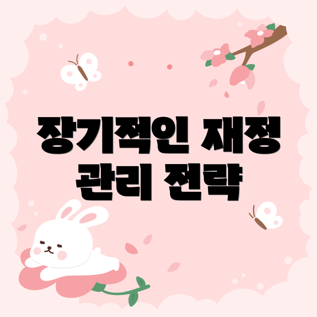 장기적인 재정 관리 전략