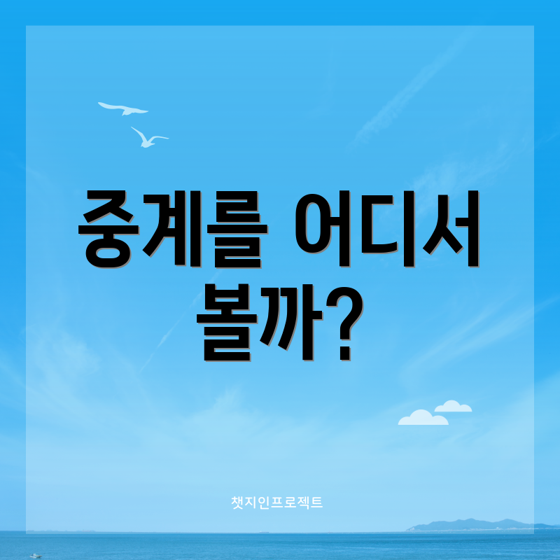 중계를 어디서 볼까?