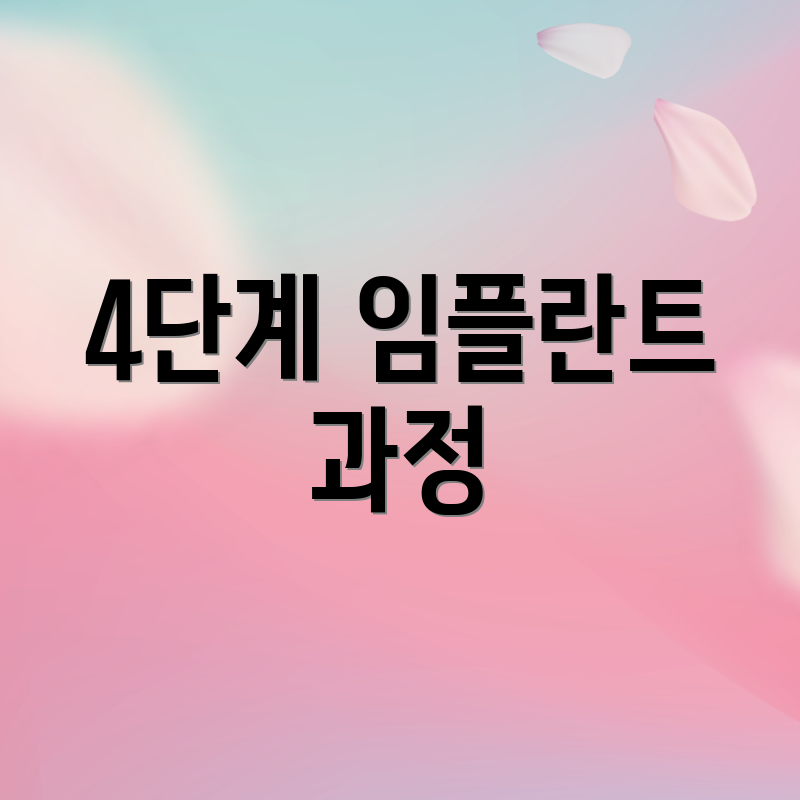 4단계 임플란트 과정