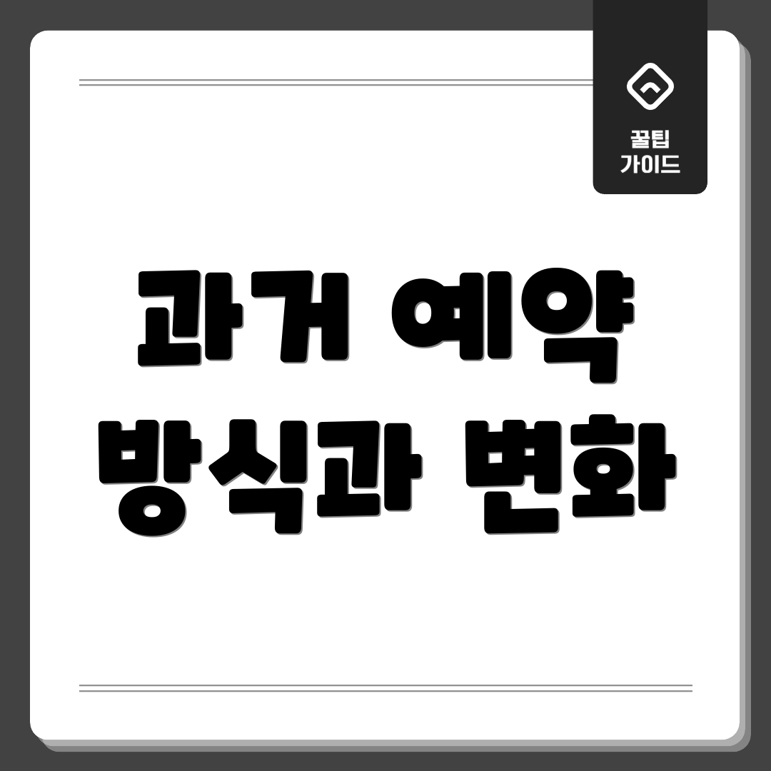 과거 예약 방식과 변화