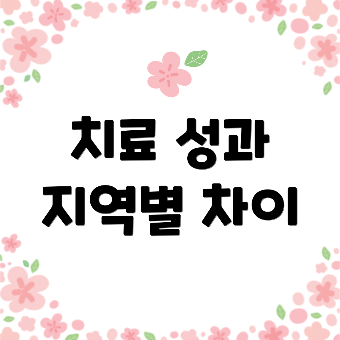 치료 성과 지역별 차이