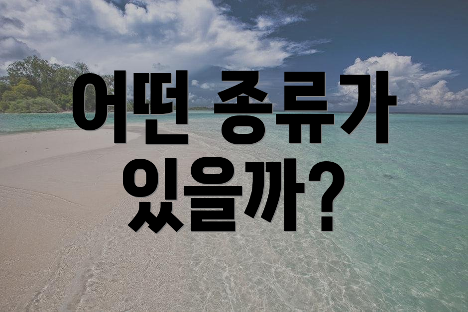 어떤 종류가 있을까?