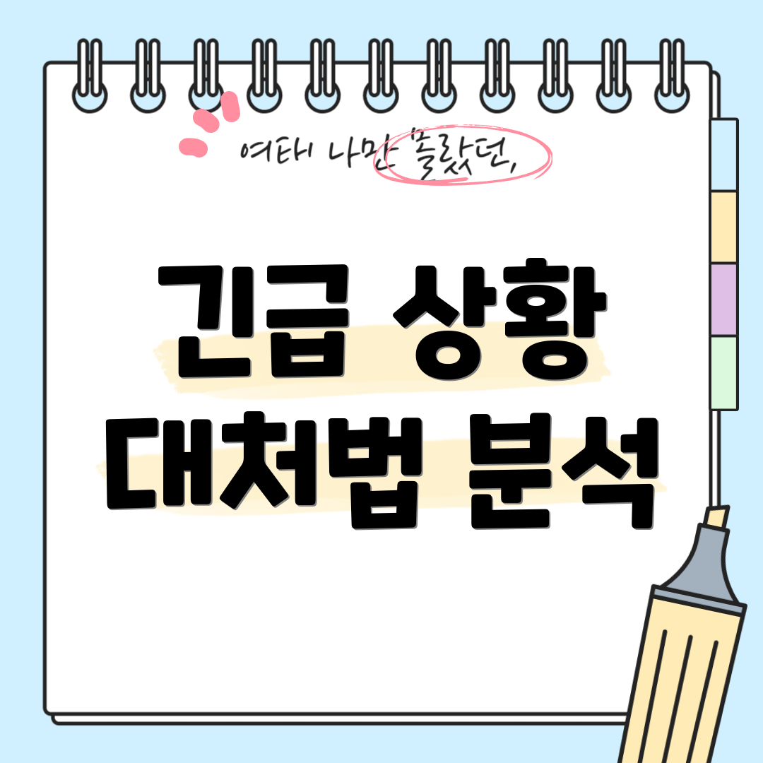 긴급 상황 대처법 분석