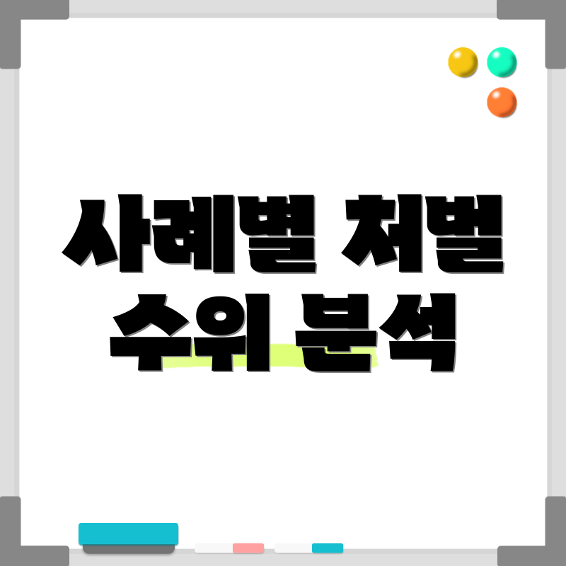 사례별 처벌 수위 분석