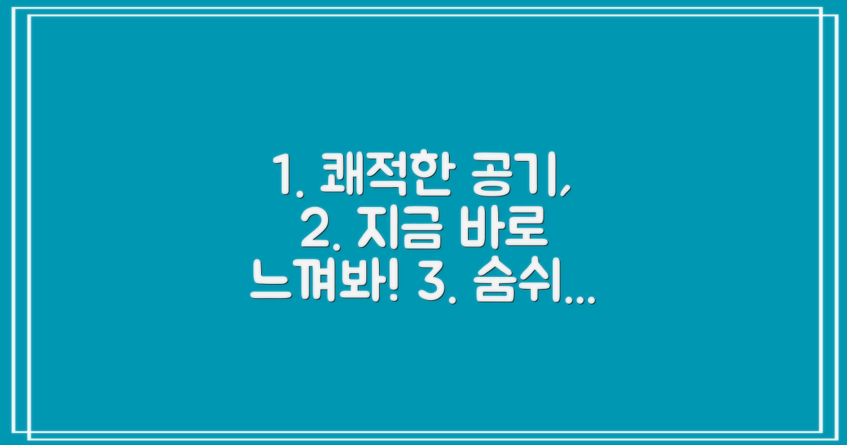 쾌적한 공기를 직접 느껴보세요